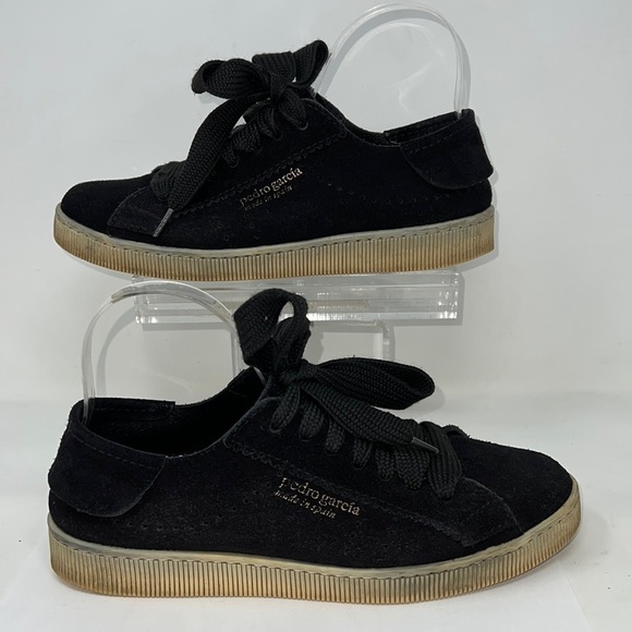 Pedro Garcia Sz 40 US 10 Black Suede Trainer Athletic Shoes